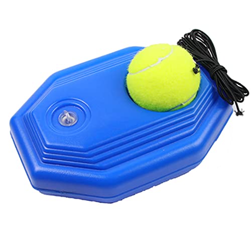 Yuehuamech Tennis Ball Trainer Self-Study Practice Tennis Ball Back Base with Rubber Elastic Rope Tennis Training Tool Equipment for Single Person Practice Cover