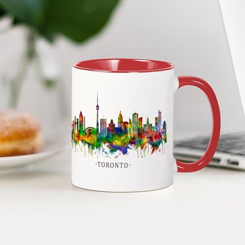 Mug de cerámica 11 oz con skyline Toronto Canadá miniatura 4