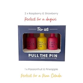 Buy the Pull the Pin Rum Gift Set – Raspberry & Strawberry Pink, Passion Fruit & Pineapple, 3x 5cl – 37.5% – Pull The Pin