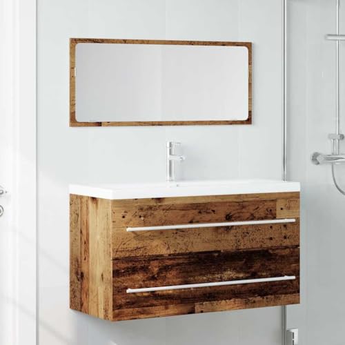 Muebles de baño de madera de ingeniería con gran almacenamiento marrón 4