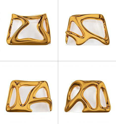 Image of dagaladoo Metal Translucent 1U Keycaps for Mechanical Keyboard,Transparent Keyboard caps Shine Through, 1U Gold Clear Key caps Replacement for RGB mx Key Cap(only one keycap)