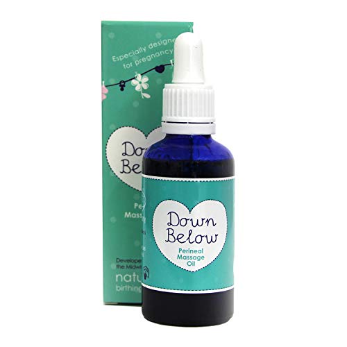 Natural Birthing Company Down Below Perineal Massage Oil, with Natural Ingredients, 1 x 50ml