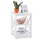 【Schönes Design】Mit schönem Design ist der Nachttisch ein Blickfang. Die praktische Schlichtheit des Couchtisches trifft zeitlose Eleganz und der untertriebene, moderne Stil des Standregals passt zu allen Dekorationsstile.