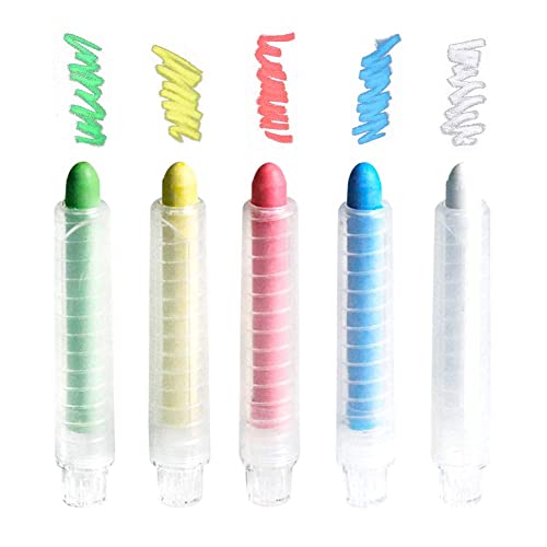 12 Stück Kreidestifte Staubfrei - Drehbare Tafelkreide Für Kinder