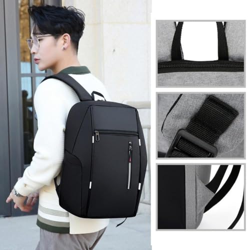 Mochila resistente a água para Escola, Faculdade, Trabalho e Viagens - Masculino/Feminino (Black)