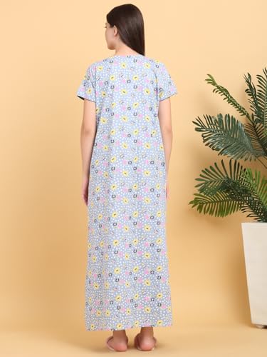 Image of Sweet Dreams Women's Cotton Maxi Night Dress Nightgown