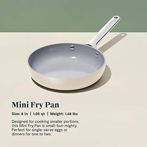 Caraway-Nonstick-Ceramic-Mini-Fry-Pan-105-qt-8-Non-Toxic-PTFE-PFOA-Free-Oven-Safe-Compatible-with-All-Stovetops-Gas-Electric-Induction-Cream