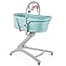 Chicco Baby Hug 4 en 1 Mini Cuna para Bebés 0 Meses - 3 Años (15 kg), Hamaca, Trona y Silla para Bebés con Arco de Juguetes, Altura y Respaldo Ajustables y 4 Ruedas - Color Azul Turquesa (Aquarelle)