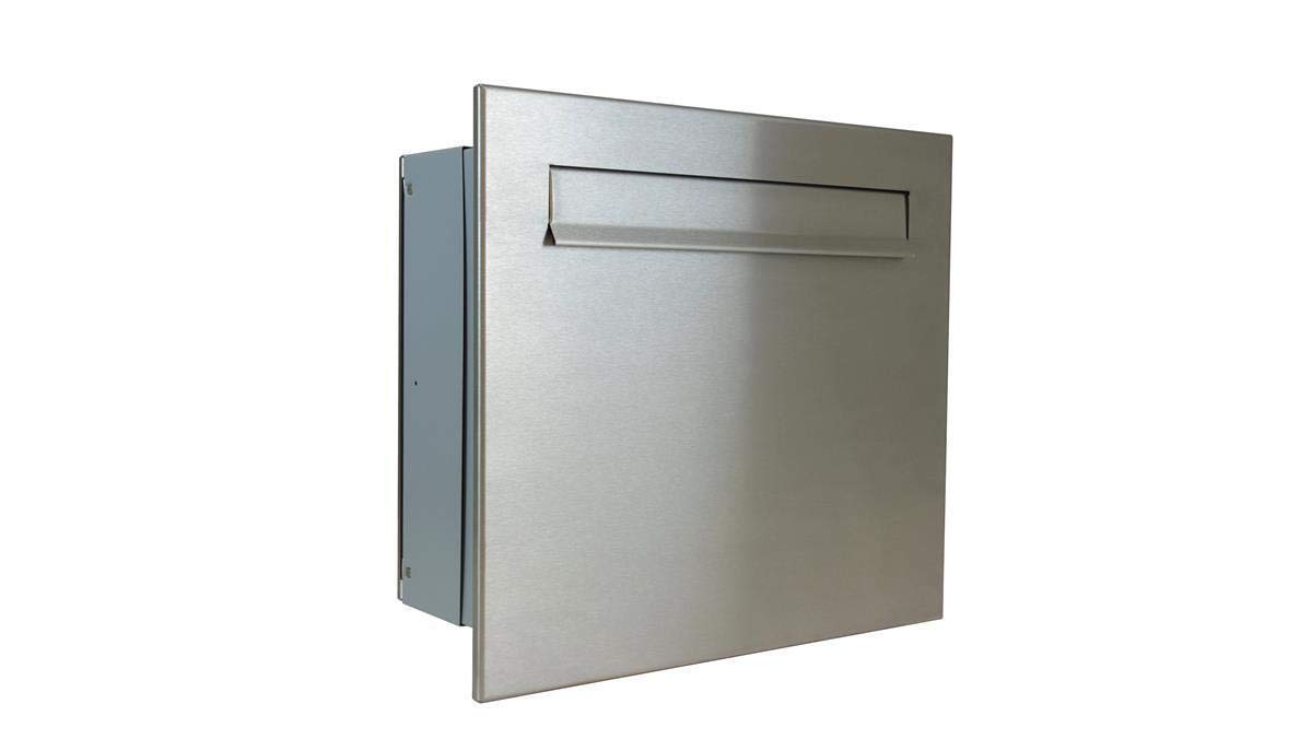 Boîte aux lettres acier inoxydable profondeur variable pour entrée de maison moderne