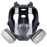 Parcil Distribution Full Face Respirator Mask with Filters – Durable Full Face Respirator Mask, Bayonet Filter Compatible