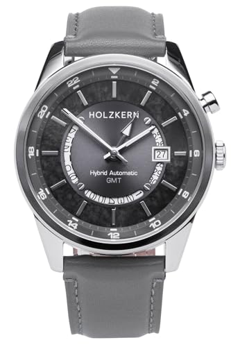 Montre Homme GMT Skywhirl HOLZKERN marbre argenté chic