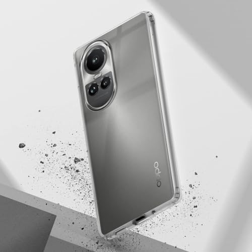 Image of Fashionury Crystal Clear Case for Oppo Reno 10 Pro 5G | Yellowing Resistance | Transparent TPU Silicone | Raised Camera Lips | Slim Transparent Cover