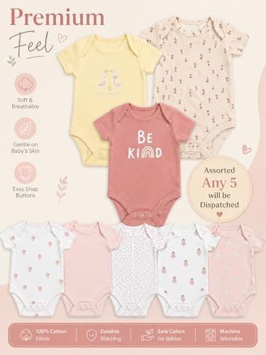 Image of TuddyBuddy 100% Cotton Romper /Bodysuit for Baby Girls