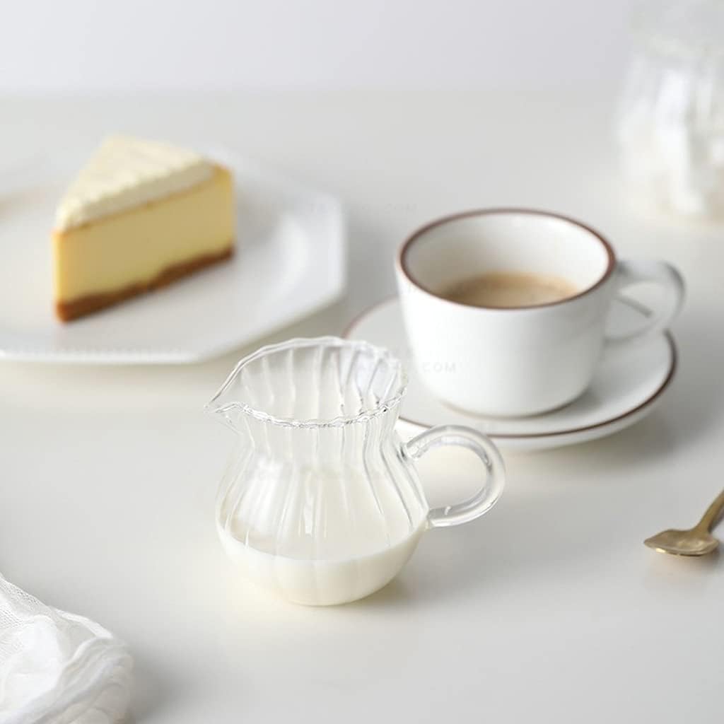 Easy Pour Gravy Boat Glass Milk Jug Water Dispenser Syrup Can Transparent Gravy Boat Salad Tomato Very Suitable for Home Restaurant Kitchen Use Sauce Pourer ()