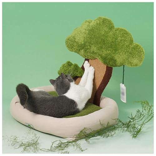 Rascador con cama para gatos 55x50x40 cm miniatura 1