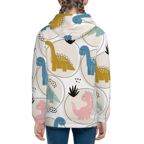 Cute Dinosaurs Kids Pullover Hoodies Boys Sweatshirts Girls Athletic Clothes with Pocket4