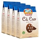 4X Divella Cà Cao Frollini al Cacao, Biscotti al Cacao per Colazione e Merenda, 400g