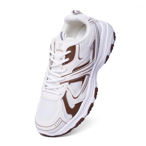 Image of YOHO Tempo Chunky Sneakers for Women|Stylish & Lightweight Casual Sports Shoes for Woman /Girls |Walking, Running, Gym & Everyday Use -0705