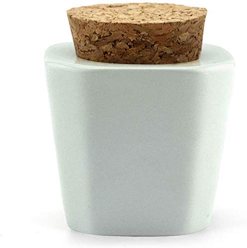 Uposao 1 Piece Porcelain Dappen Dish for Nail Art with Lid, Manicure Ceramic Cork Cups Nail Art Acrylic Liquid Powder Dappen Dish Liquid Powder Container Beauty Accessories Styling Tool