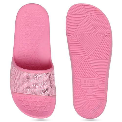 Image of GOLDSTAR DANA-02 Pink Comfortable EVA Waterproof Slippers Flip Flops Chappals Cushioned Sliders Daily Use Slipper Slip-On Slipper /Sliders For Women