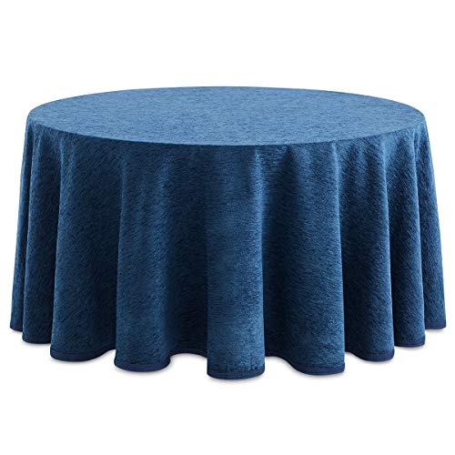 Ropa o Falda Camilla, Enaguilla Ovalada de Tejido Chenilla, Medida 80x125 cm, Color Azul Oceano. Mantiene el Calor. Aspecto Aterciopelado y Tacto Muy Suave.