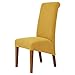 CMAKER Grand Housse de Chaise, Doux et Extensible Couverture de Chaise de Salle à Manger, très Facile à Nettoyer, Bouquet, Hôtel, Décor de Restaurant,2 Pièce,Moutarde