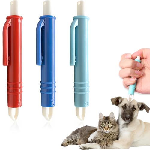 BAVALIN Zeckenzange Set für Für Hunde Katze - 3er Set Zeckenpinzetten Für Hunde, Katzen, Pferde Und Menschen, Einfacher und Sicherer...
