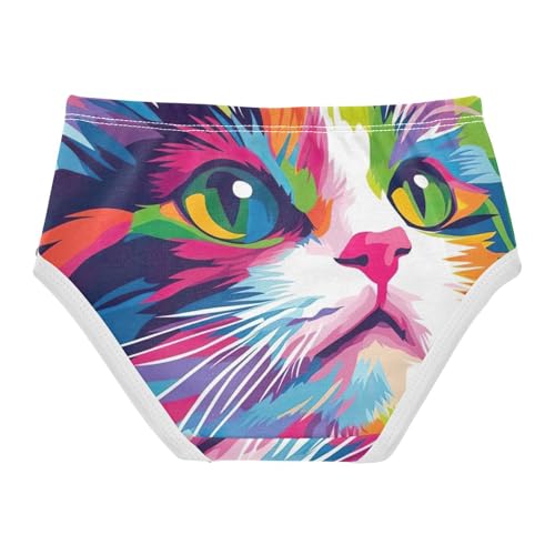 Cotton Girls Underwear Toddler Cute Colorful Cat Cute Panties Girl Flower Kids Briefs Undies 2t2