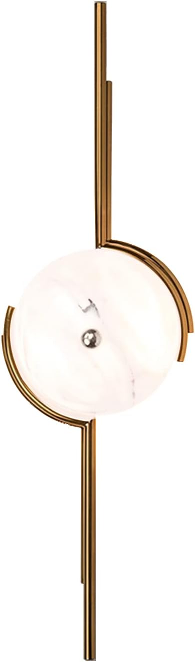 FairUo Wandlampen, Natural Marble Light Art Wall Lamp, Modern Metal Wall Lamp, Creative Slaapkamer Woonkamer Veranda Corridor Wall Lamp Geschikt Voor Restaurants, Zalen, Woonkamers/Wit Licht photo 3