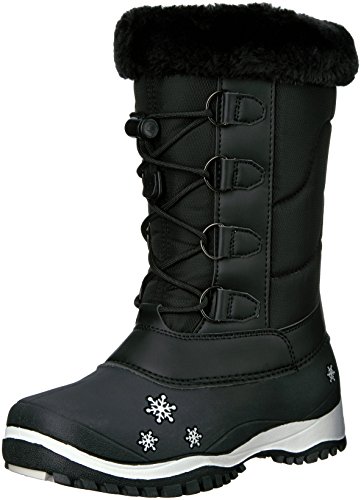 Baffin Girls' MIA Snow Boot, Black, 6 M US Big Kid