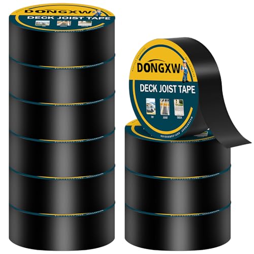 Image of Dongxw Joist Tape for Decking 2''x50', Waterproof Butyl Deck Joist Tapes, Weather-Resistant Flashing Tape for Wood Decks Beams Roof, 10 Packs