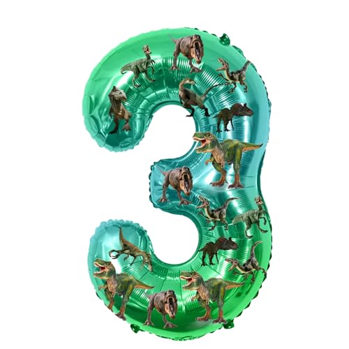 Dino Geburtstag Deko,Dino Luftballon 3 Jahre,32 Zoll Dino...