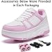 ANEFUN Roller Skate Shoes for Kids Girls Boys Detachable Wheeled Fashion Sneakers