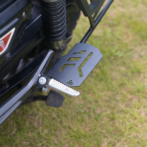 Image of M TECHNICS Ladies Footrest Left Side for CB350 RS | Black Powder Coated Passenger Foot Support | Extended Ladies Foot Peg (Left Side) for CB350 RS | CB350 RS Ladies footrest