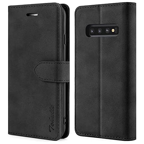 TOHULLE Premium Leather Wallet Case for Galaxy S10 Cover