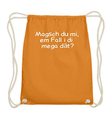 Sac de gym en coton orange grand format pour sport et loisirs