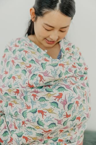 Image of Copper Pearl Nursing Cover for Breastfeeding - Multi-Use Baby Car Seat Cover, Stroller Cover & Breast Feeding Cover Up for Women, Stretchy Breathable High Quality Cover, Dinosaurs of Jurassic Park