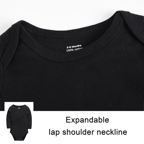 kavkas Baby Bodysuits Long and Short Sleeve Basic Cotton One-piece for Infant and Toddler Newborn Clothes 3 Pack3