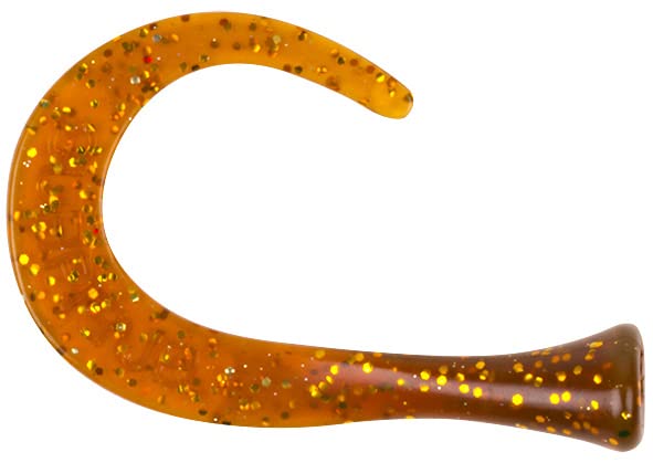 Strike Pro Guppie Jr Extra Tails [3 Curly/1 Paddle] Motoroil Glitter Pack of 4