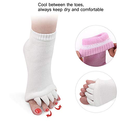 Image of AIBEARTY 1 Pair Yoga Sport Gym Five Toe Separator Socks