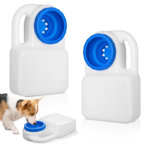 2 Pcs 3 Quart Portable No Spill Dog Travel Water