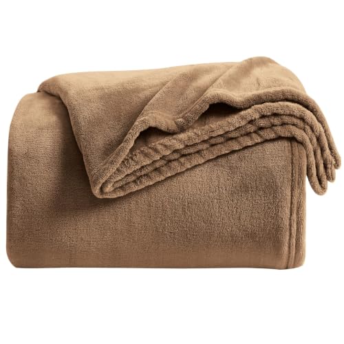 Image of KMUSET Fleece Blanket Grey Queen Size Lightweight Cozy Plush Microfiber Solid Blanket Factory Shop