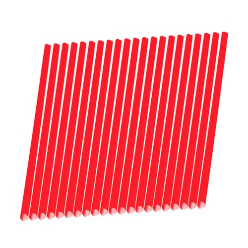 100 pitillos plásticos rojos en forma de corazón miniatura 1