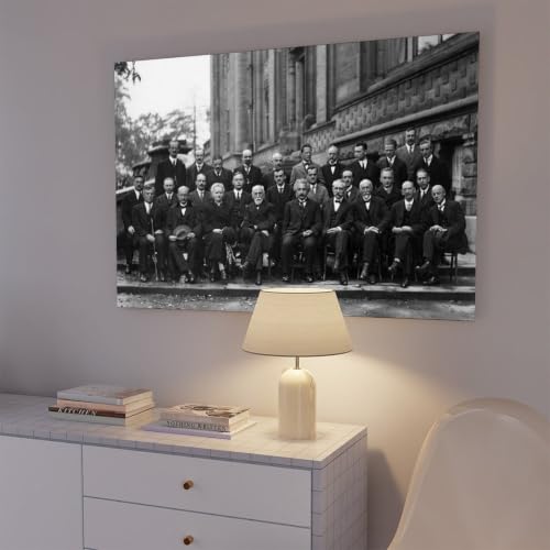 Affiche de la conférence Solvay 1927 pour habiller un mur de bureau vide avec style - 7