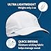 TrailHeads Performance Mens Running Hat - Lightweight, Quick Dry Workout Hats for Men - Athletic Sports Cap for Tennis, Gym, White