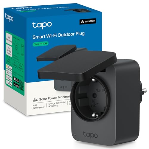 Tapo P410M - Enchufe Inteligente Exterior WiFi, IP54, Monitor de Energía