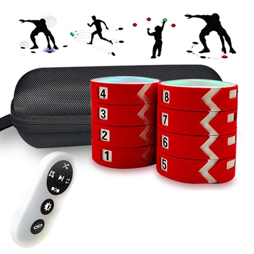 Reaction Training Light Kit, 8 lampade Agility Speed Enhancer con telecomando, 4 modalità per tutte le età, per migliorare le prestazioni di fitness e sport