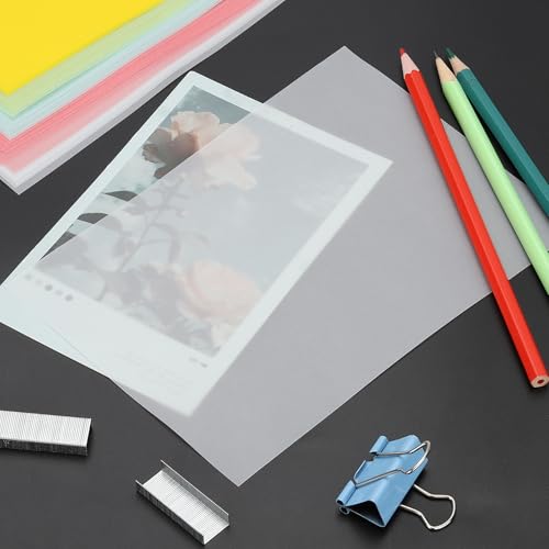 PATIKIL 100 folhas de papel de velino 10 x 15 cm, papel translúcido para impressão de 100 g/m² para