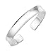 Fashion Hot Sale 925 Silver Polished Cuff Open Bracelet Bangle