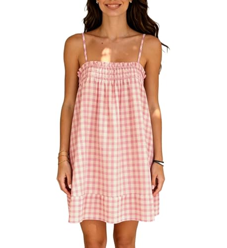 Image of Women Boho Floral Mini Cami Dress Spaghetti Strap Flowy Sling Dress Graphic Backless Summer Holiday Sundress